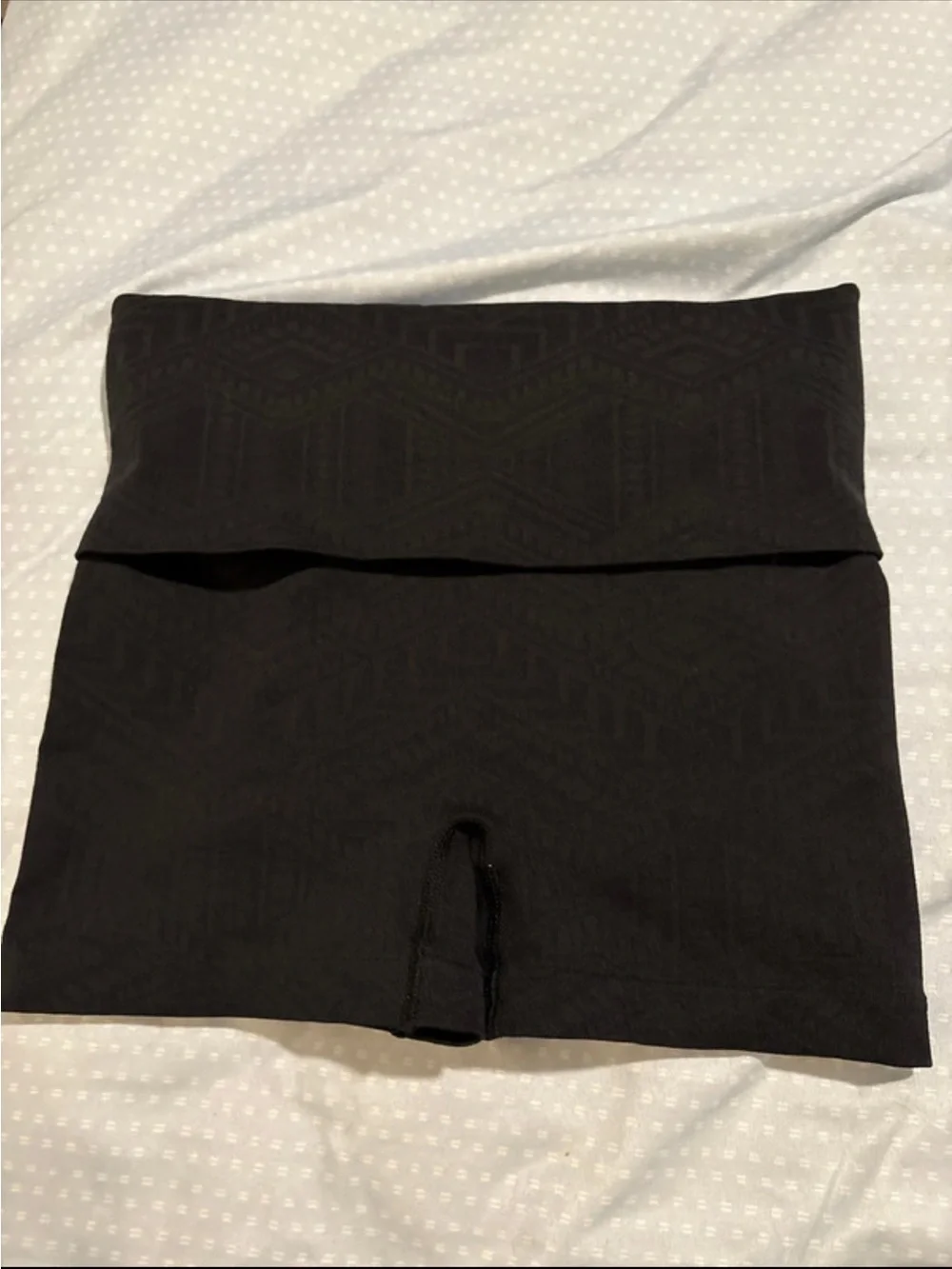 PINK Victoria's Secret Black Fold-Over Waistband Bike Shorts with Logo